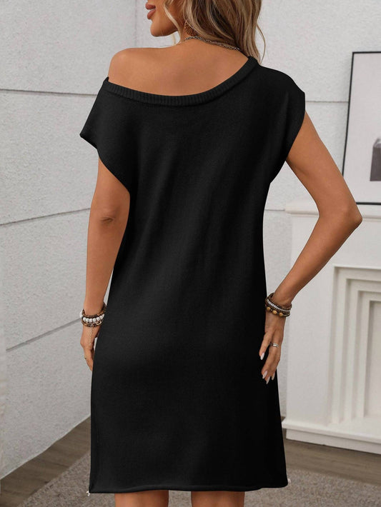 Lovesoft - Knit Pullover Slouchy Mini Dress