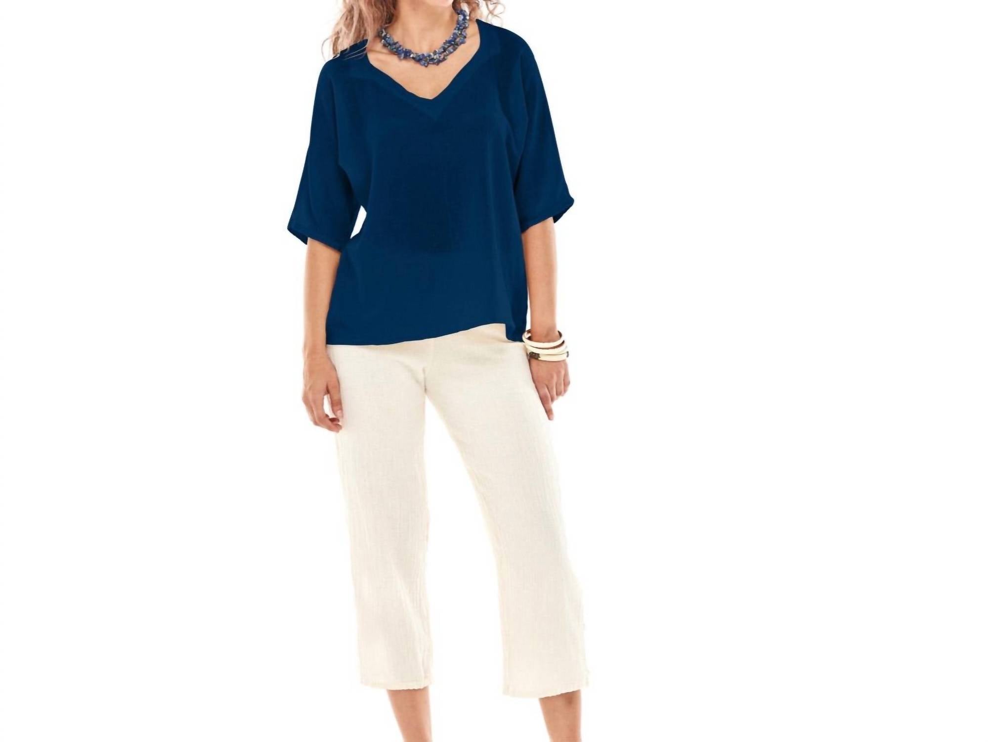 Oh My Gauze! Erin Top in sapphire - women's blouse