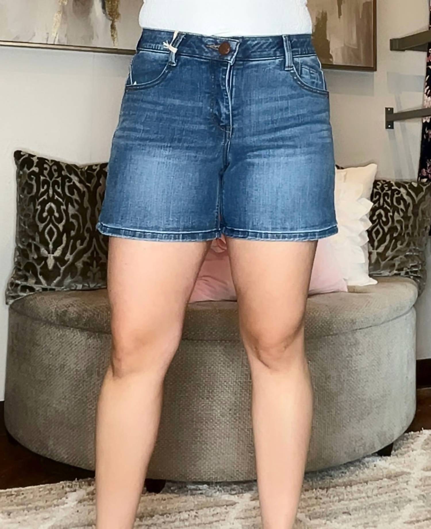 Democracy - Denim Short With Roll Cuff Hem