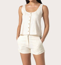 Lusana - Tailor Linen Short