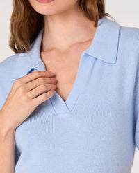 ASTR Women's Brauwin Sweater in light blue - women's t-shirt - detail view