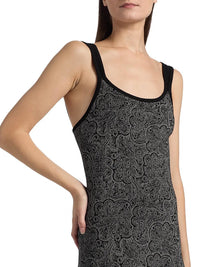 Ramy Brook Lidia Sleeveless Metallic Sweater Mini Dress in platinum jacquard - women's dress - view 4