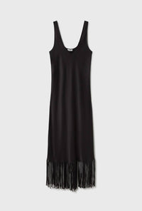 Silk Laundry - Midi Fringe Dress