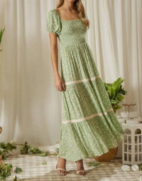 Endless Blu. - Floral Print Maxi Dress