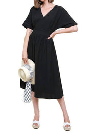 Umgee - Surplice Cotton Midi Dress
