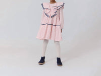 PINK CHICKEN Raphaela Dress in strawberry cream polka dot - kids' dress - detail view