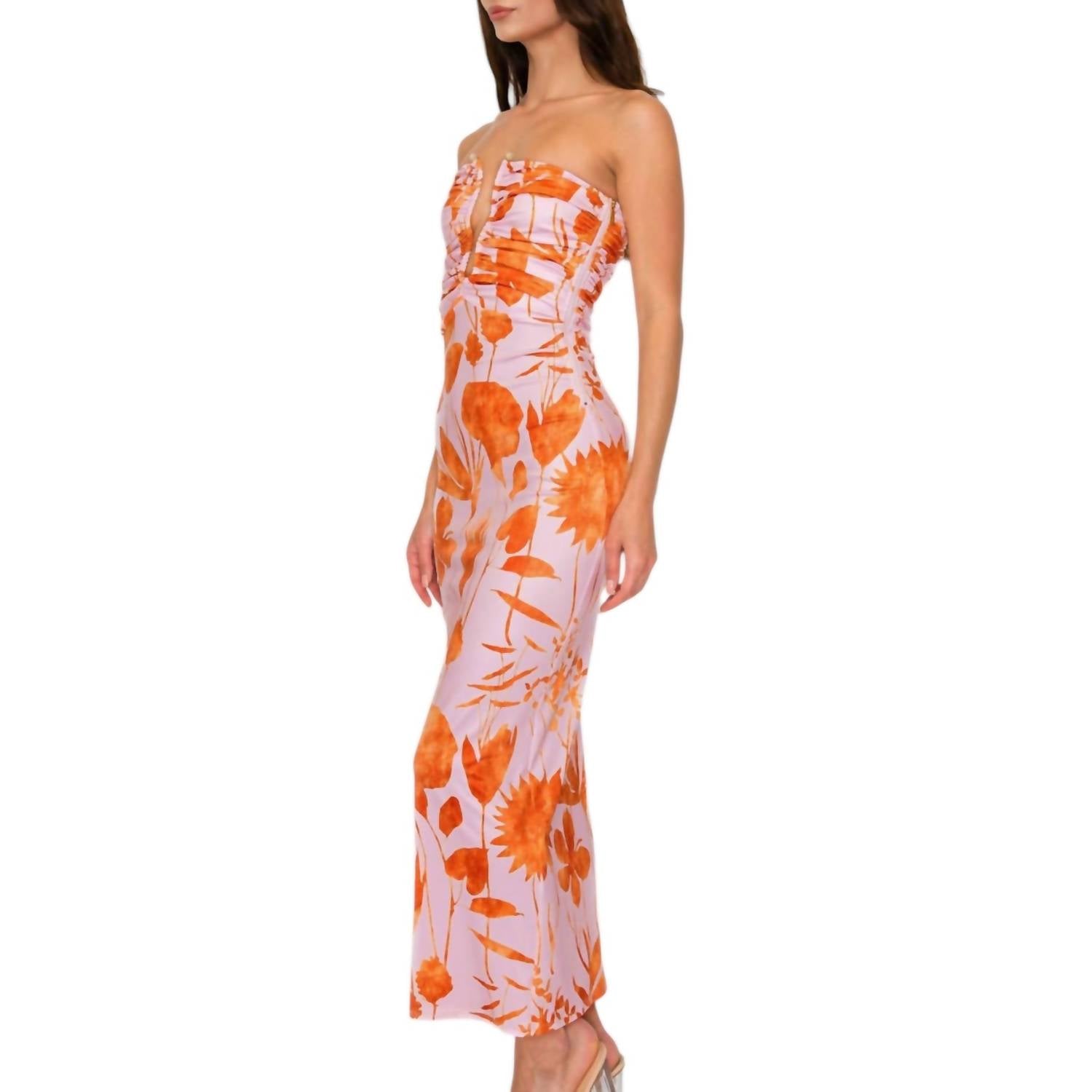 Dress Forum - Short Sleeve Woven Midi Dress