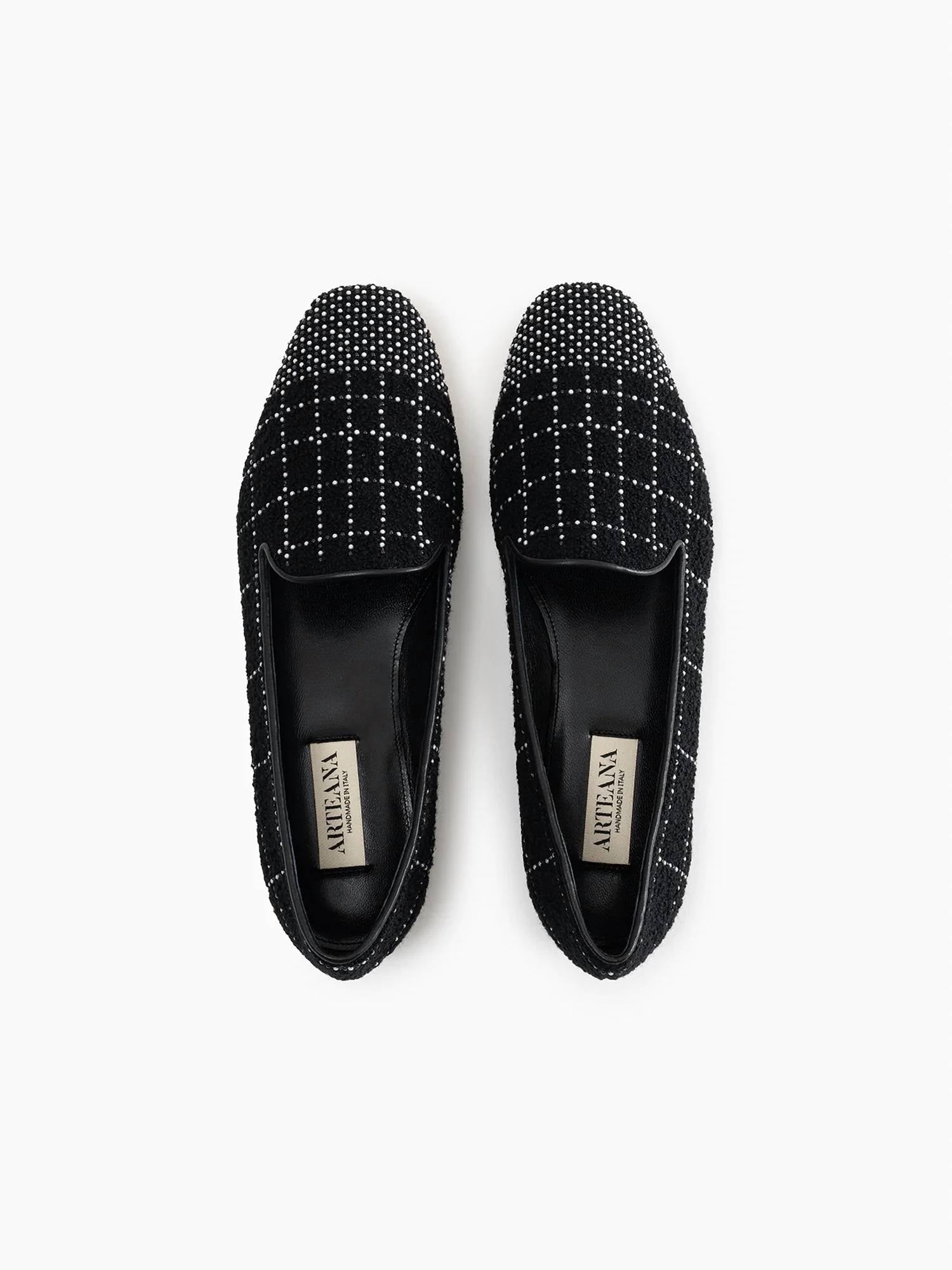 Arteana - Women's Boucle Flat Smoking Slipper