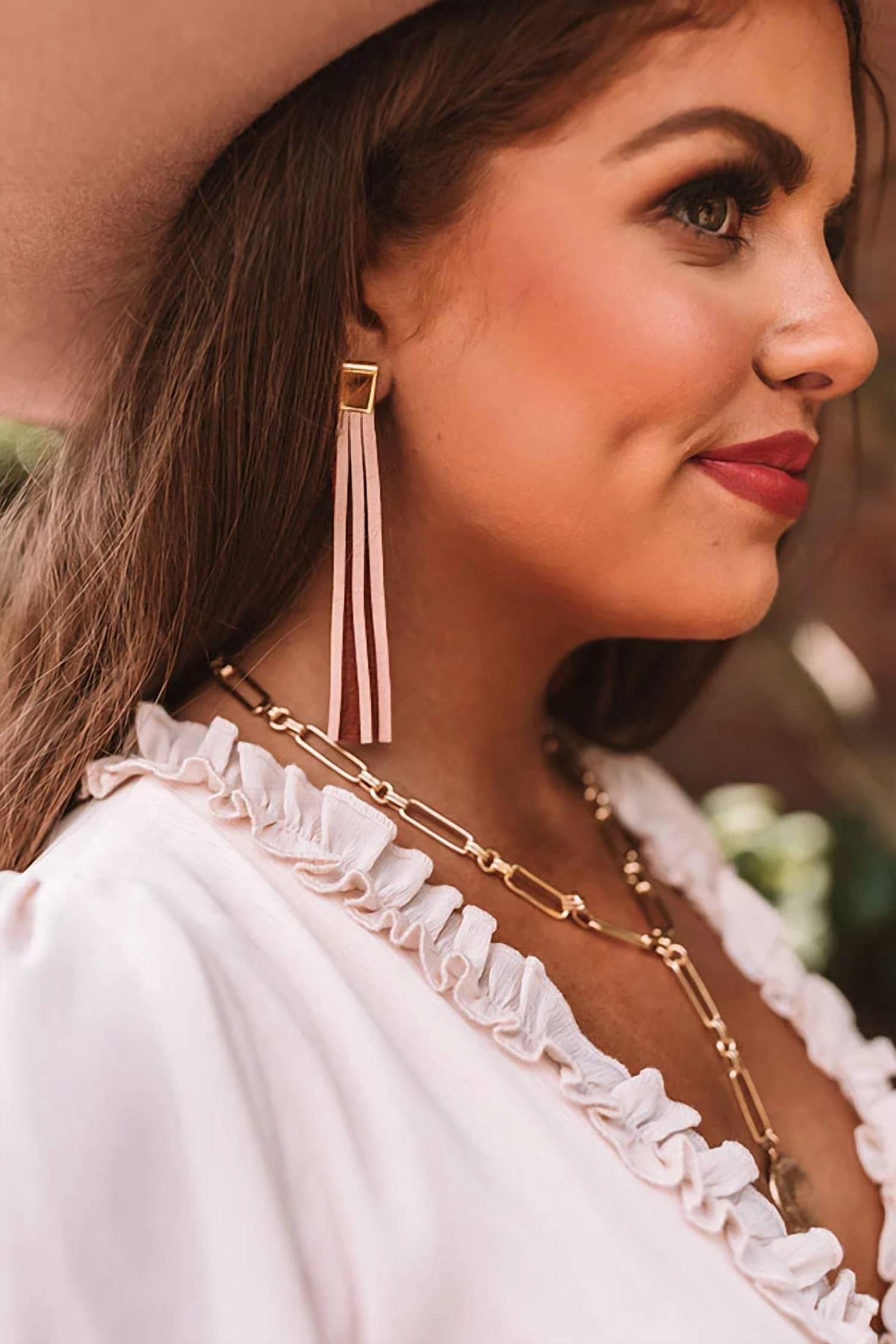 Raven & Riley - Women's Elaine Leather Earrings