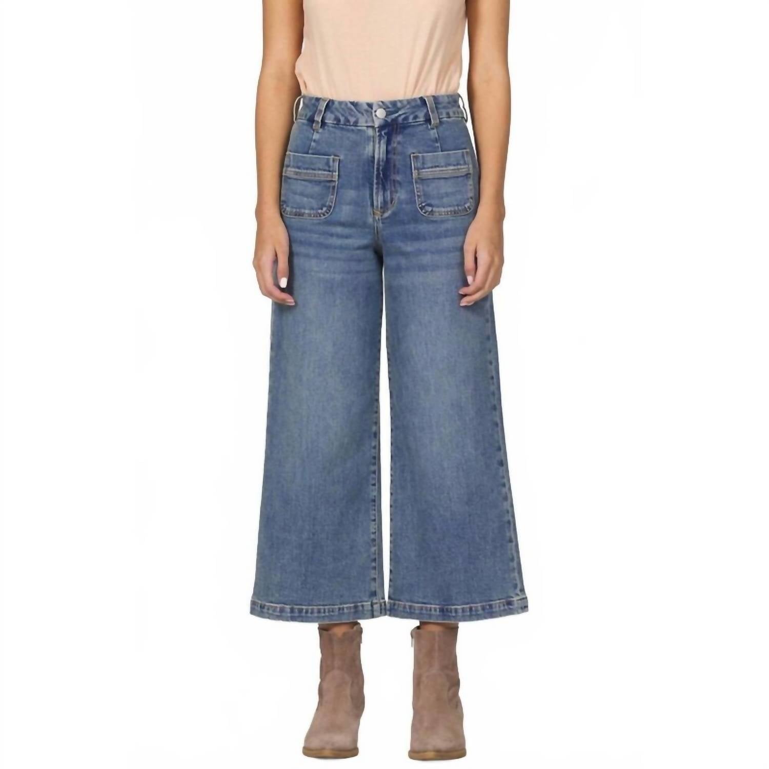 Dear John Denim - Audrey High Rise Wide Leg Crop Jeans