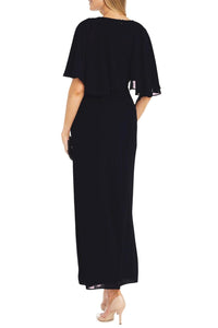 R&M Richards - Long Chiffon Caplet Evening Dress