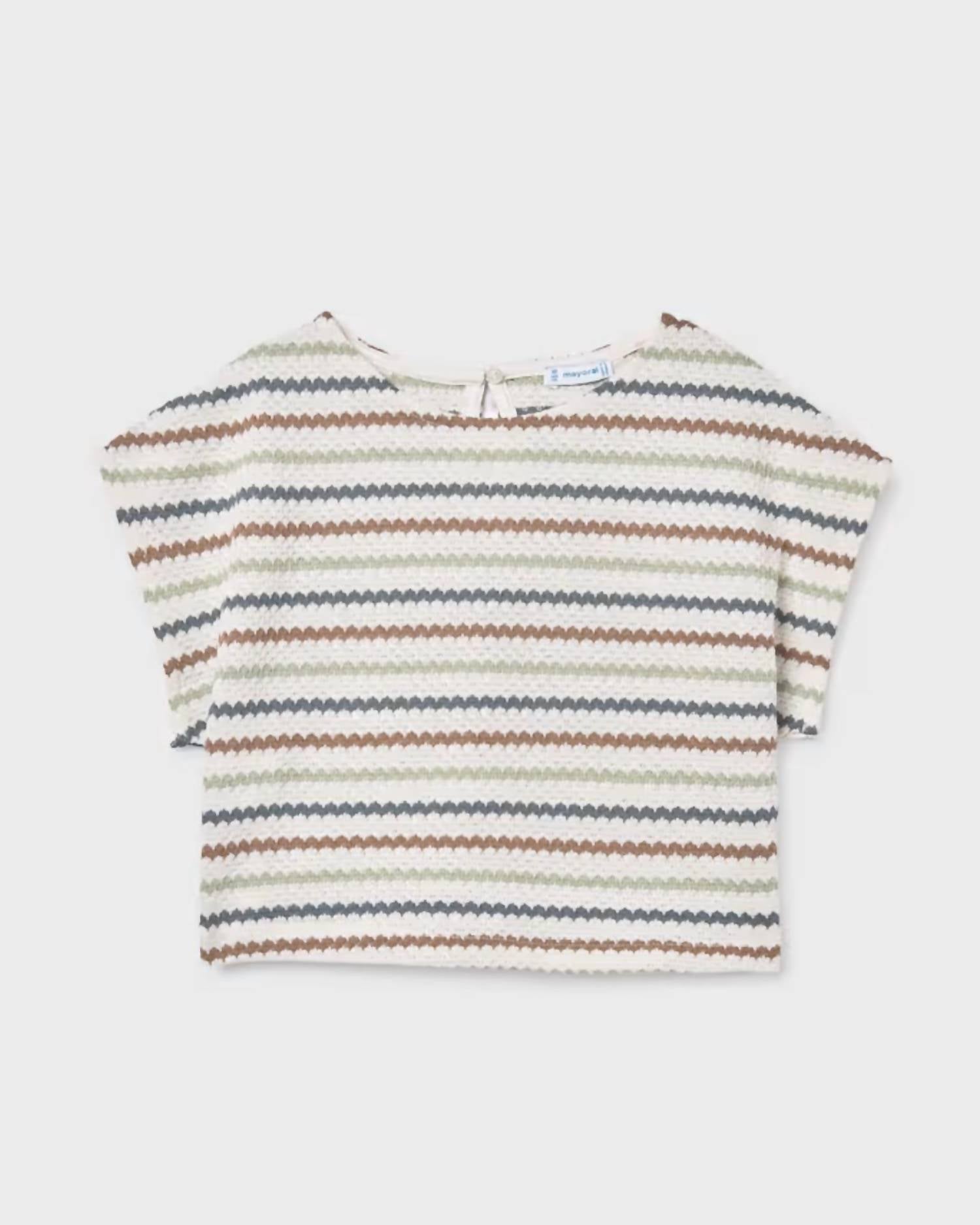 Mayoral - Girl's Crochet Striped Top