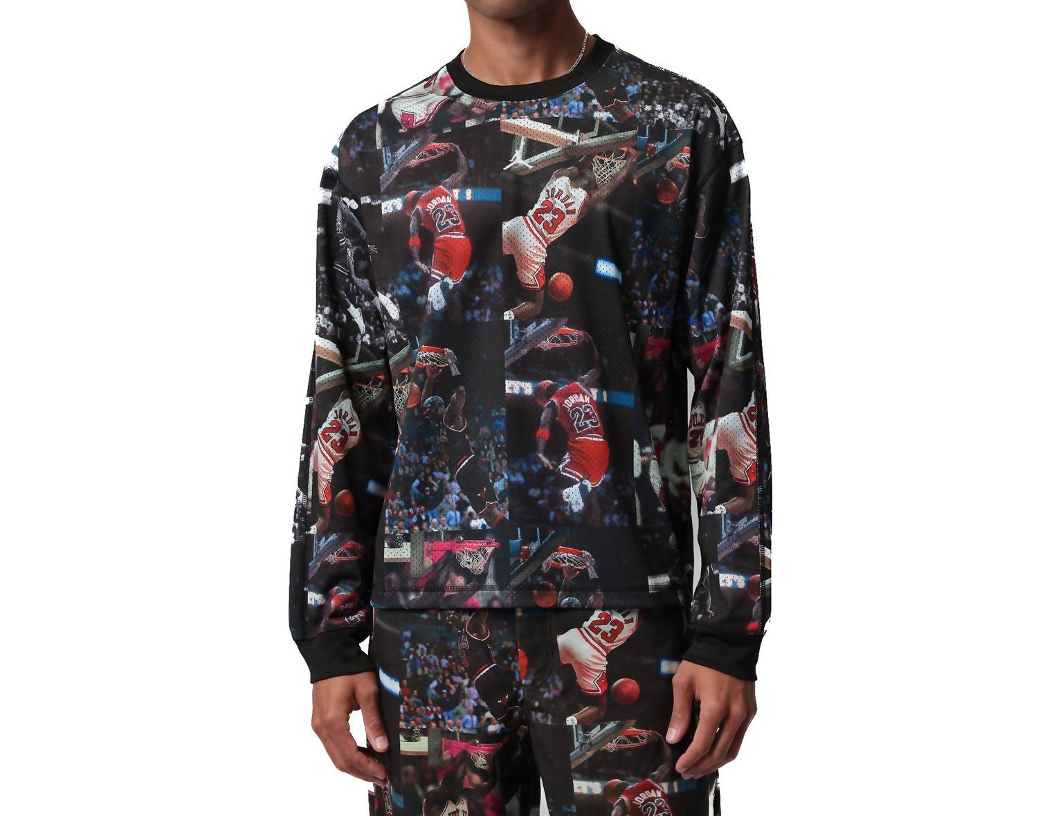 Jordan Flight Printed Long-sleeve Jersey in multi - men's shirt
