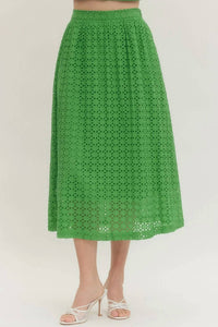 Entro - Eyelet Detailed Midi Skirt