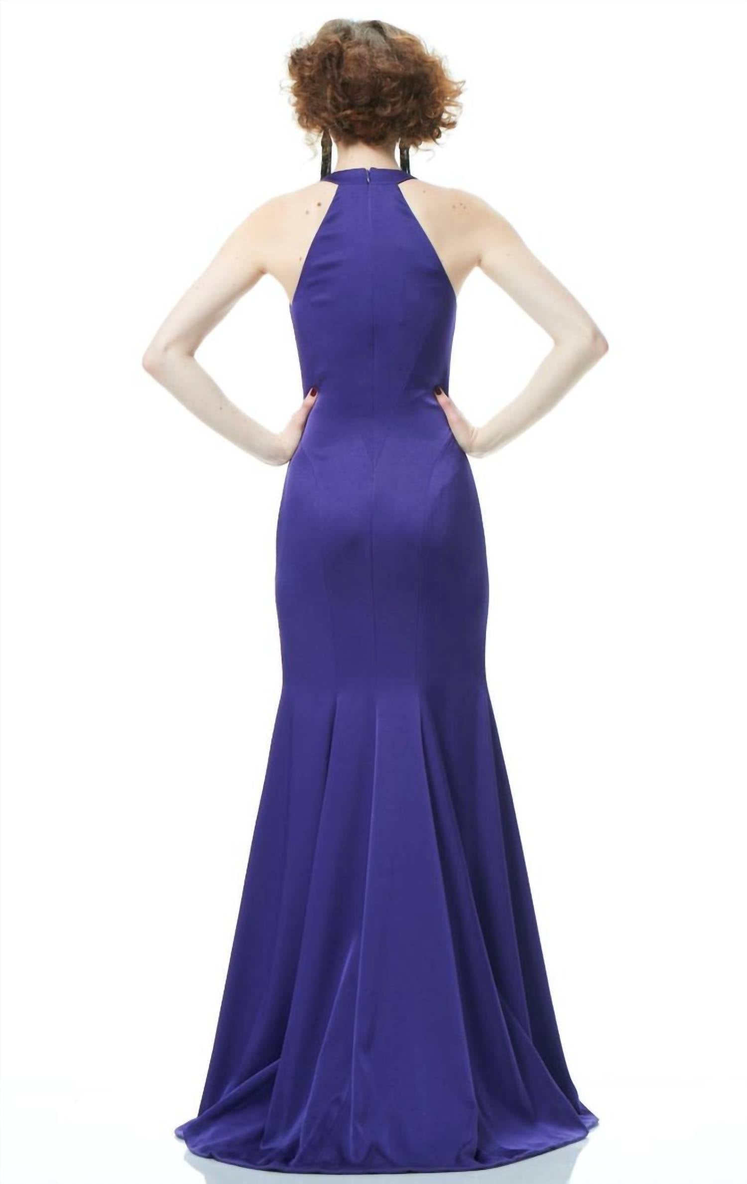Theia - Satin Crepe Trumpet Gown