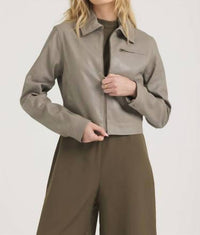 Jakett - Moira Collared Leather Jacket