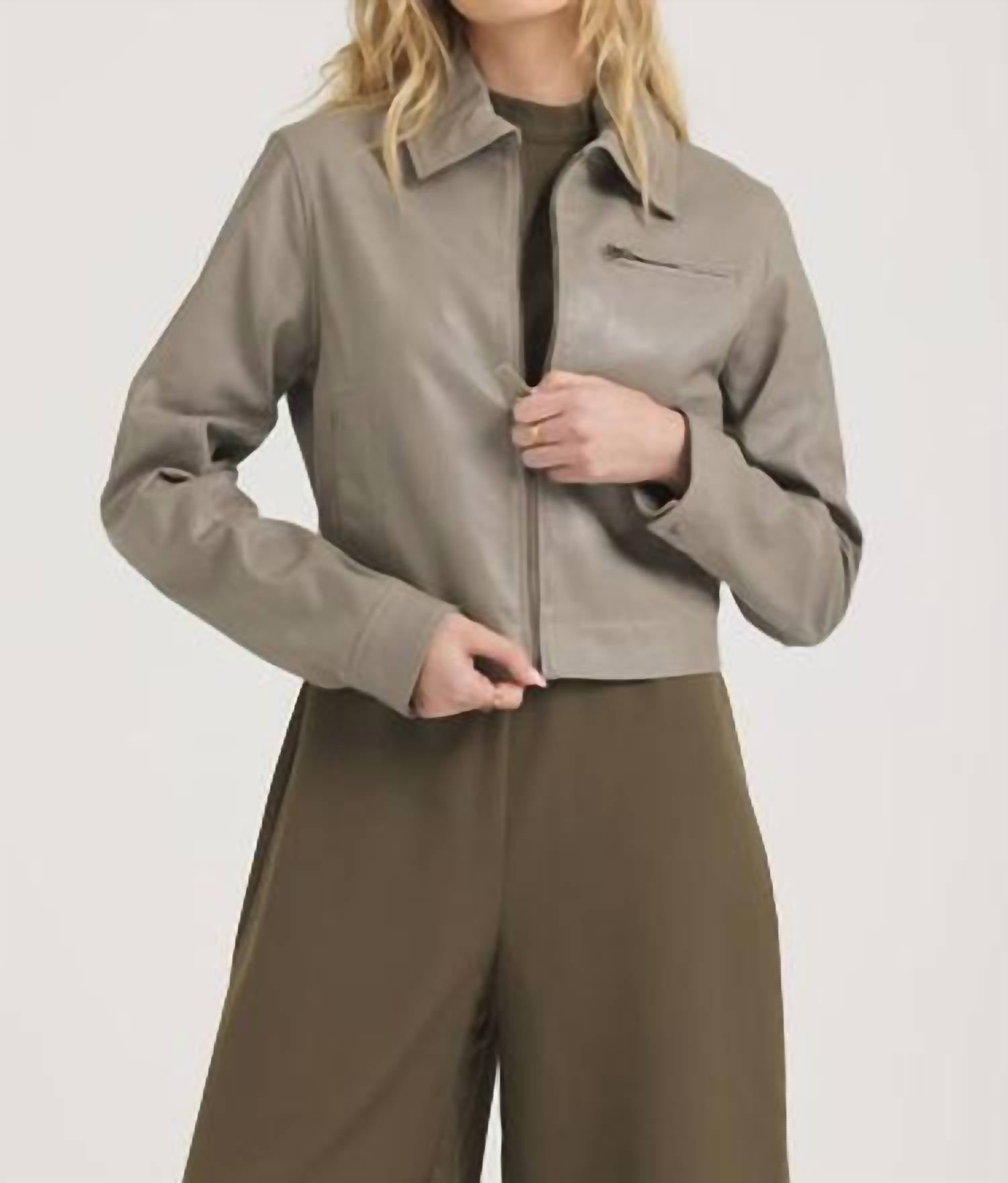 Jakett - Moira Collared Leather Jacket