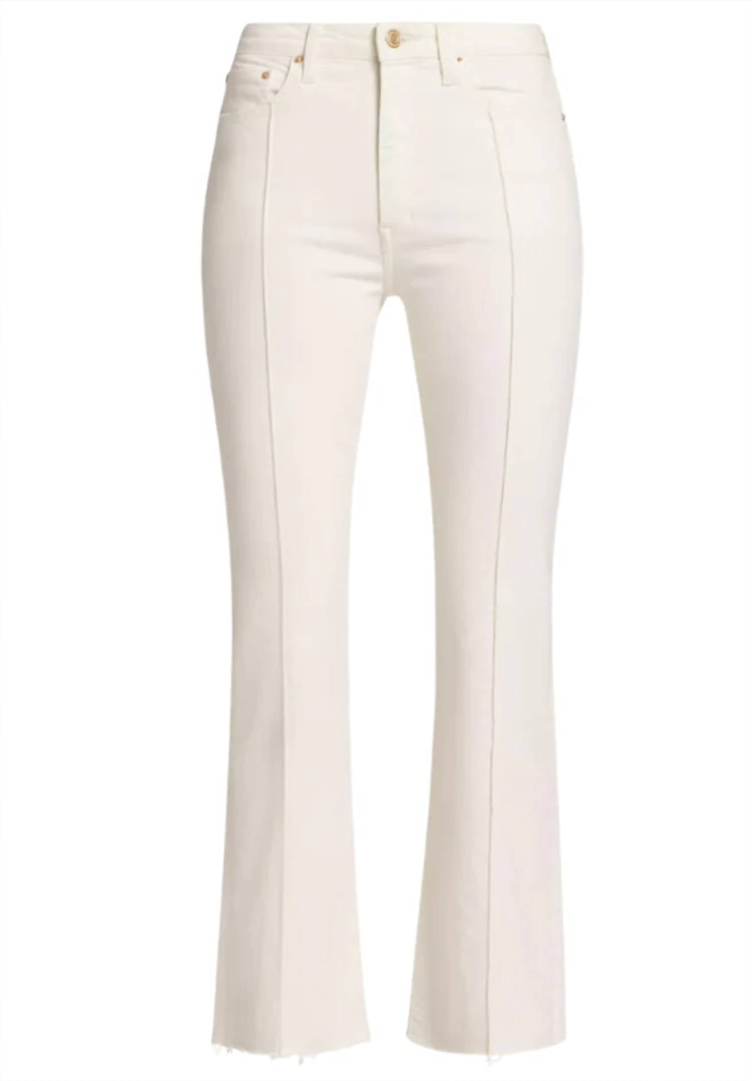 Derek Lam 10 Crosby - Pintucked High Rise Crop Flare Jean