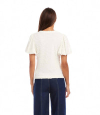 Karen Kane - Puff Sleeve Textured Top