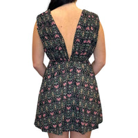 Meet Me In Santorini - Garden Floral Bow Front Mini Dress
