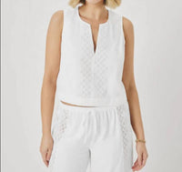 Splendid - Kenzie Eyelet Geo Tank