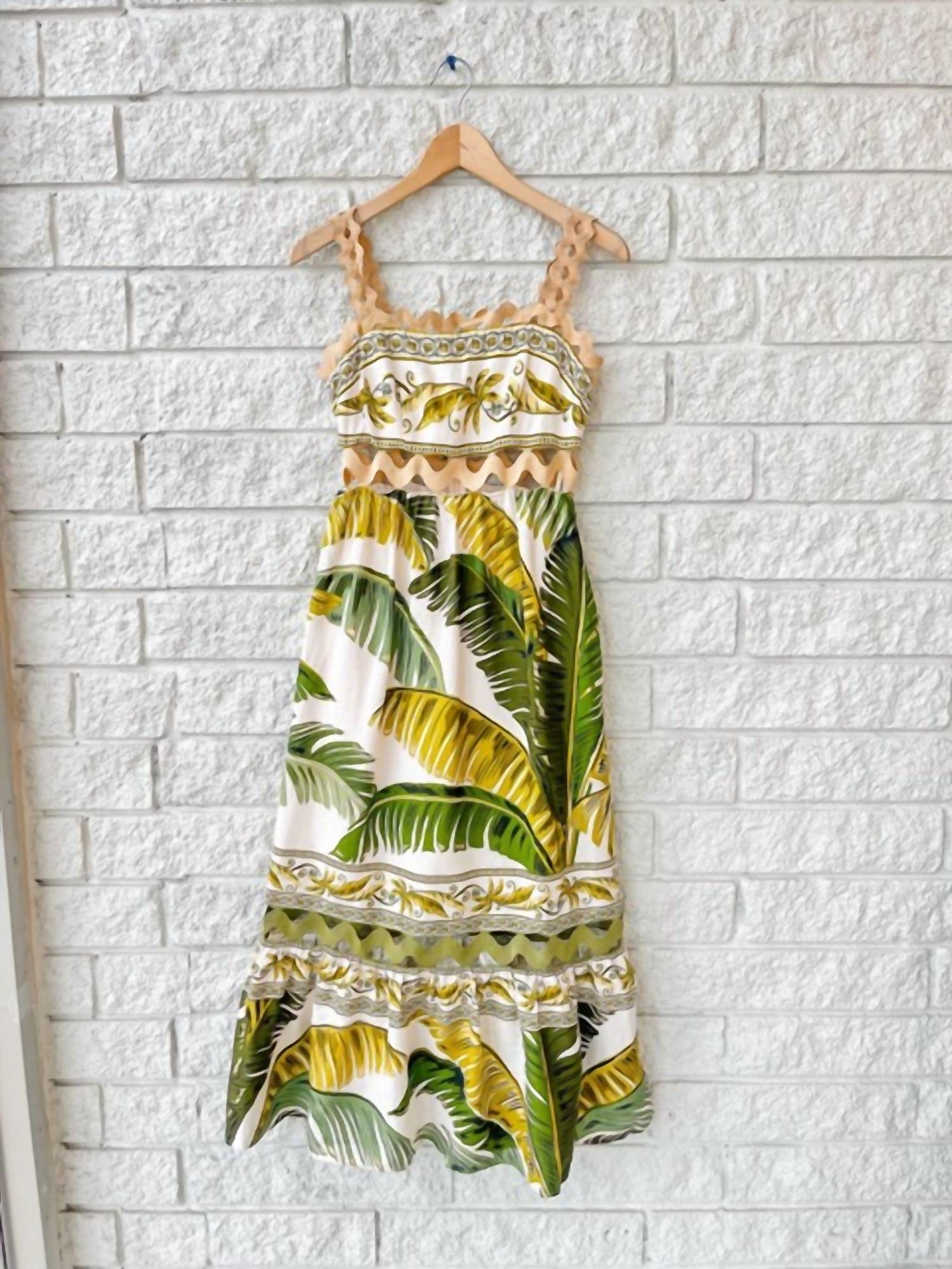 Farm Rio - Wavy Trim Midi Dress