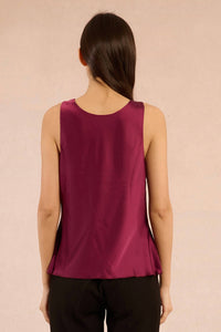 Le Soir - Draped Neck Sleeveless Top