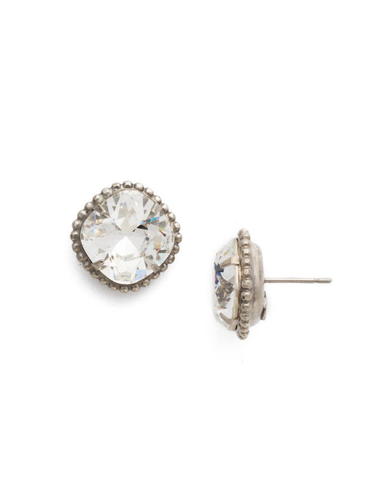 Sorrelli - Cushion-cut Solitaire Stud Earrings