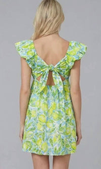 Meet Me In Santorini - Citrus Splash Dress