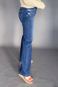 Risen - High Rise Tummy Control Straight Leg Jeans