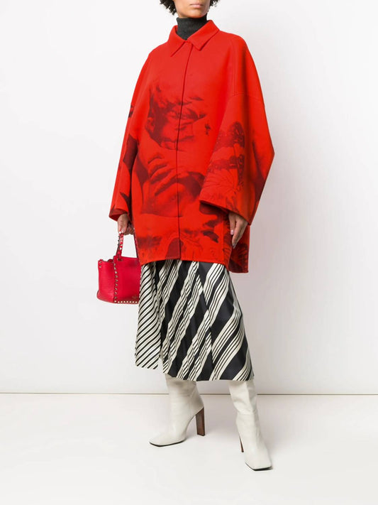 Valentino - Lovers Print Oversized Coat