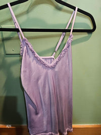 Made In Italy - Women's Silk Cami With Fringe