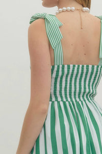 entro Riley Striped Dress in green - women's dress - view 5