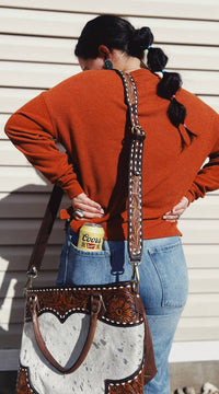 American Darling - Hand Tooled Hair on Genuine Leather Western Women Bag