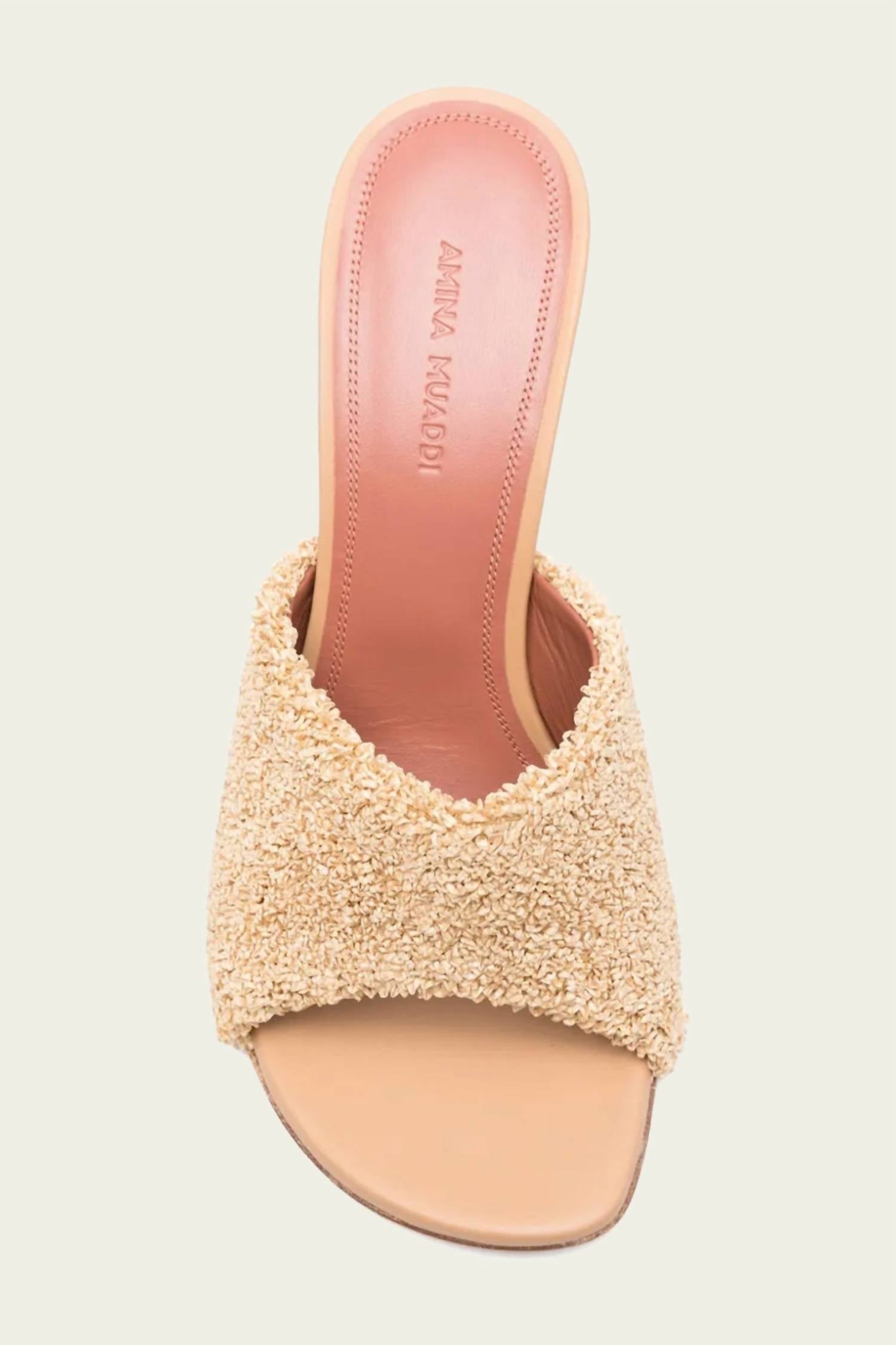 Amina Muaddi - Women's Taylor Raffia Slippers