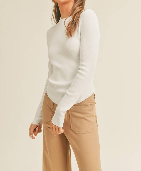 Miou Muse - Ribbed Long Sleeve Top