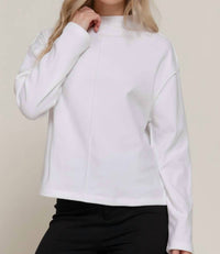 Active Basic - Frontier Brushed Rib Mock Neck Western Top