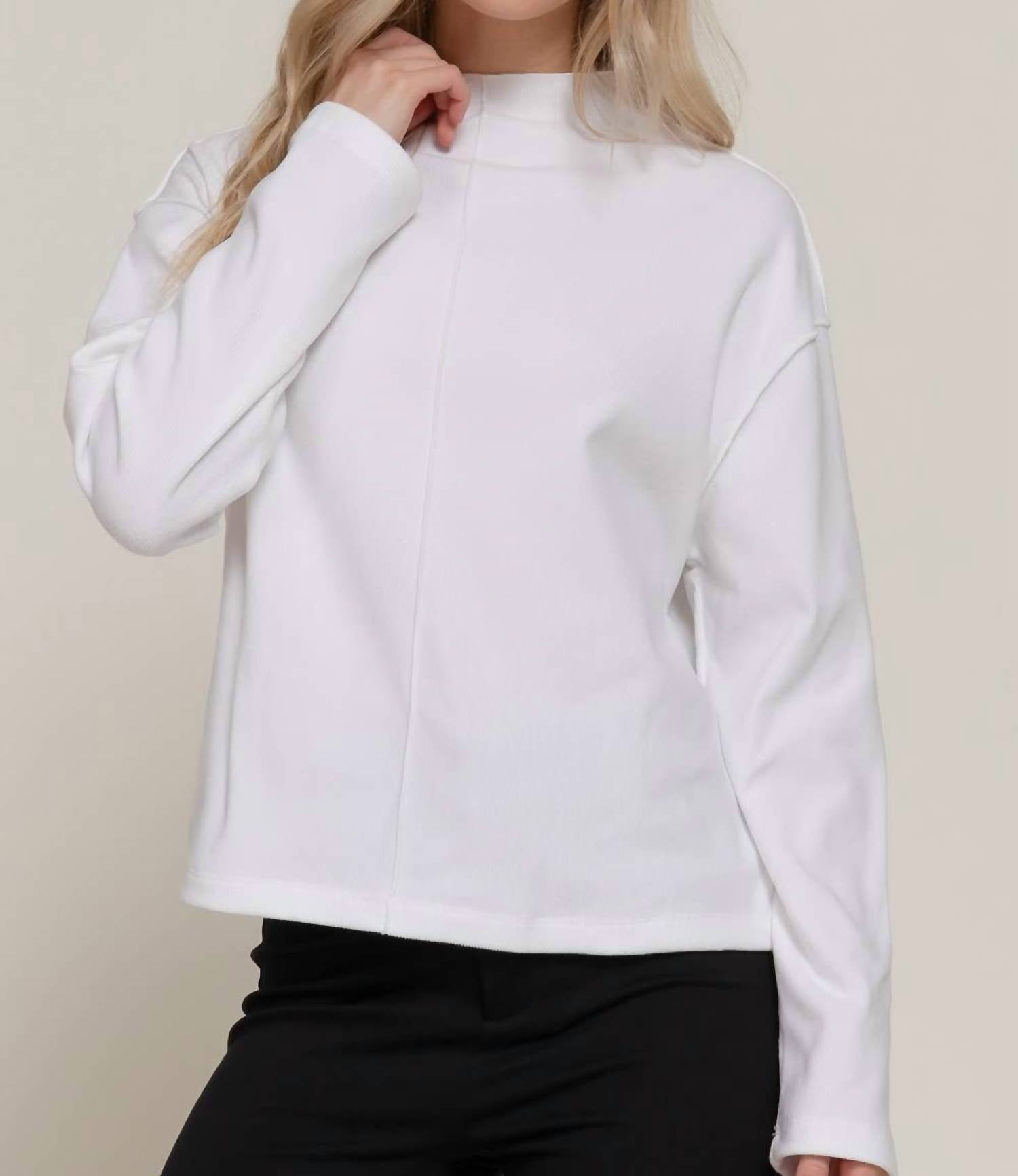 Active Basic - Frontier Brushed Rib Mock Neck Western Top
