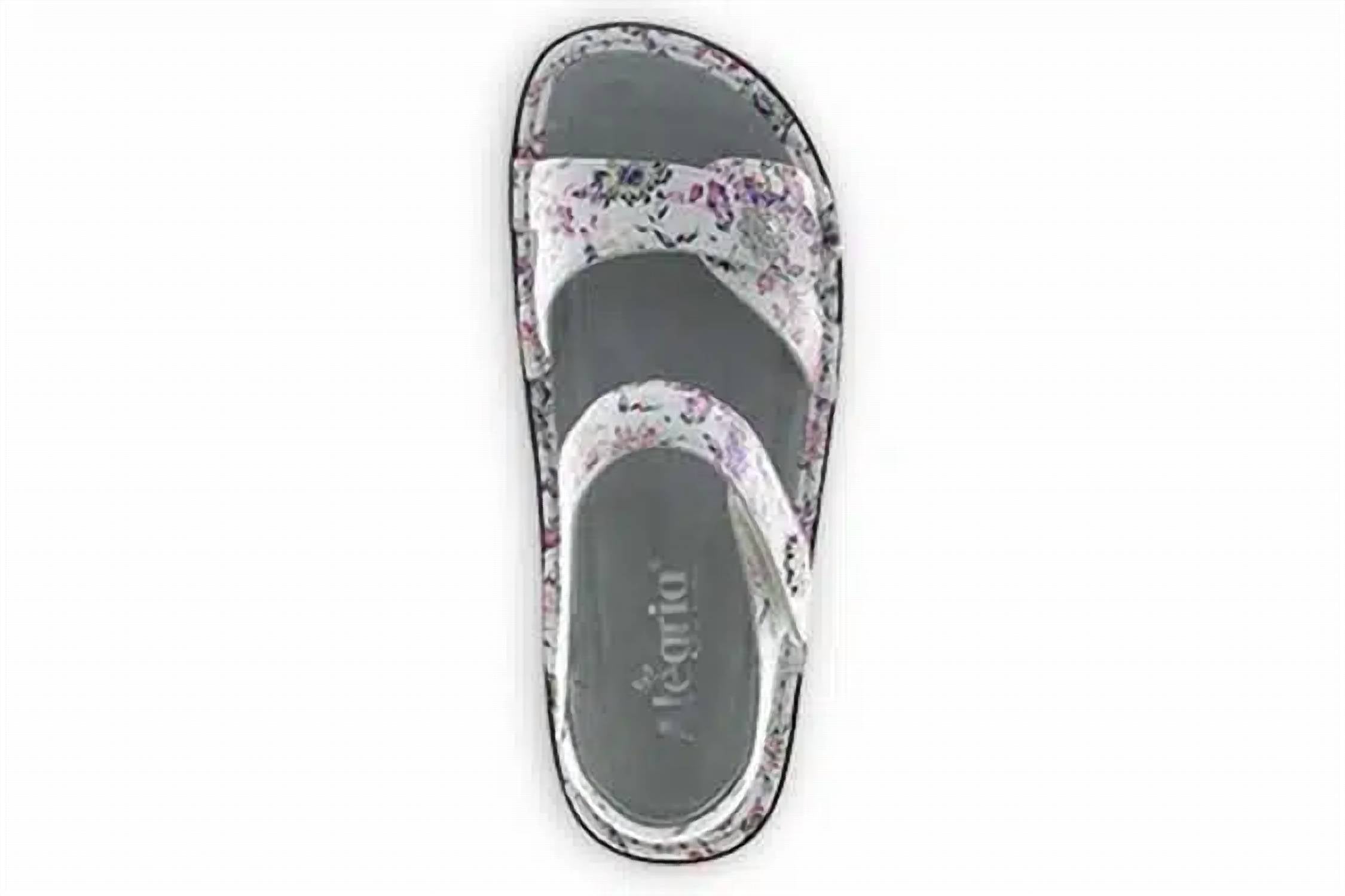 Alegria Women's Leather Sandal in looker white - women's sandal - alternate view