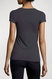 Majestic Filatures - Soft Touch Short Sleeve V-neck Top