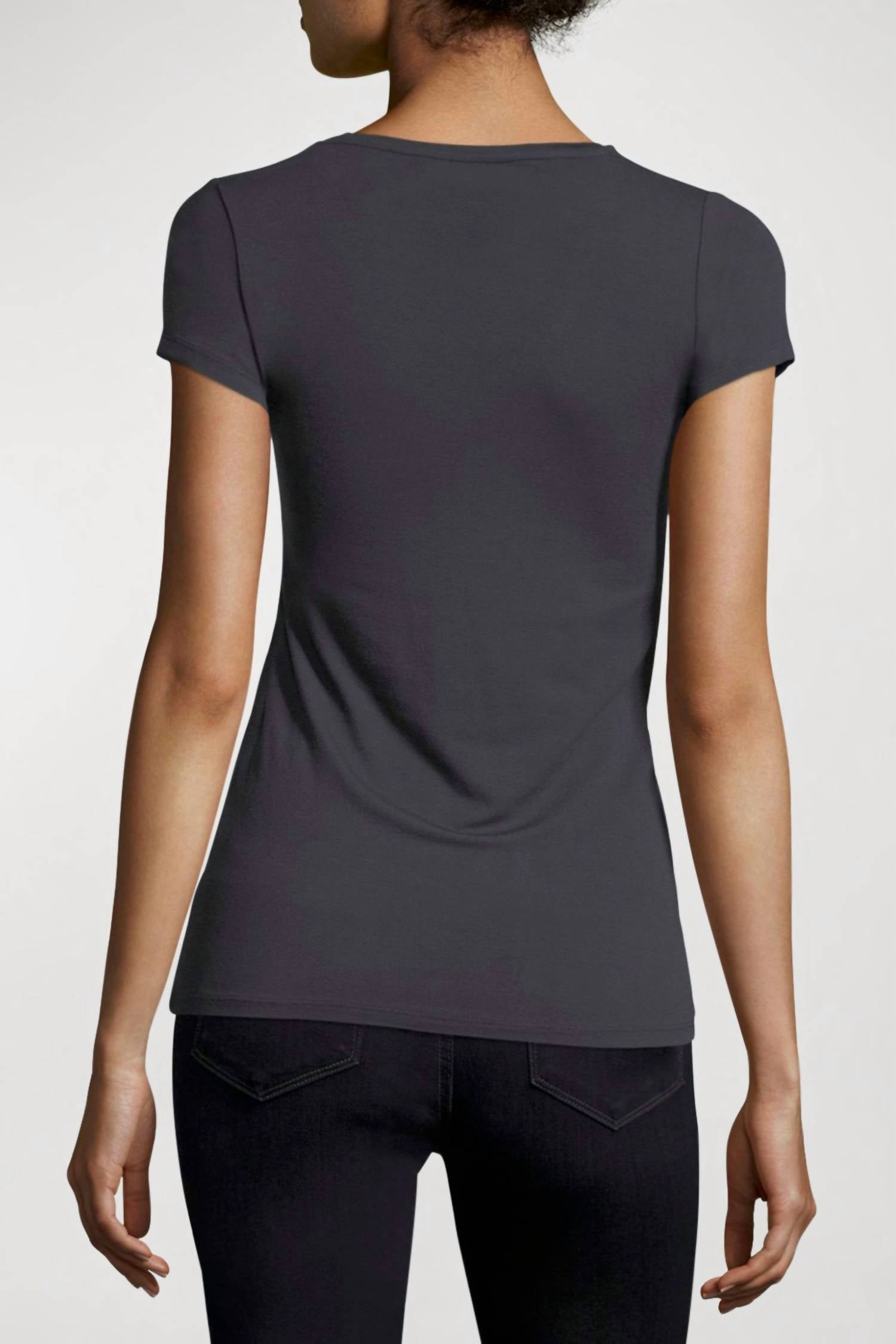 Majestic Filatures - Soft Touch Short Sleeve V-neck Top