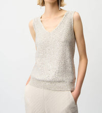 Joseph Ribkoff - Glamorous V-neck Sleeveless Pullover Camisole