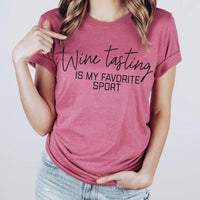 Dk Handmade - Wine Tasting Is My Favorite Sport T-Shirt
