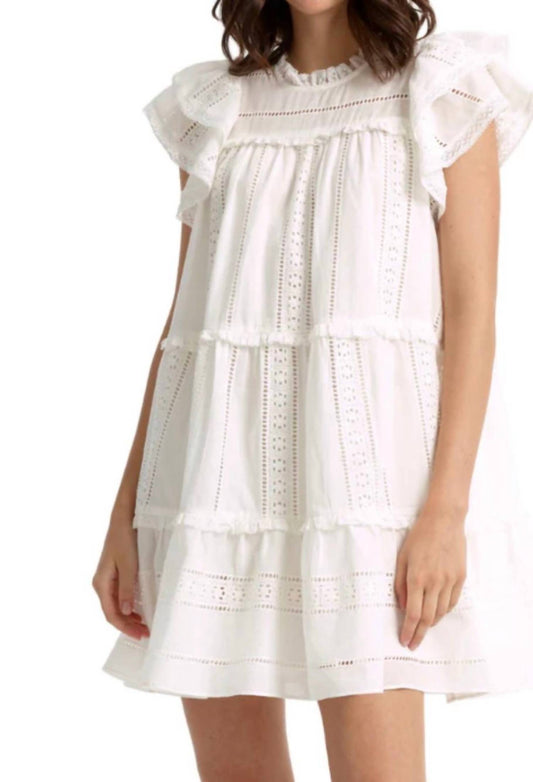 Stellah - Eyelet Mini Dress