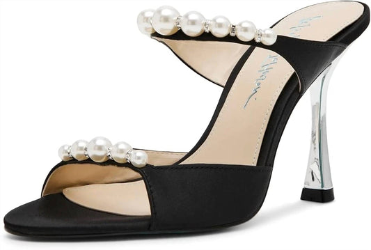 Betsey Johnson - Women's Lacy Embellished Heeled Mules