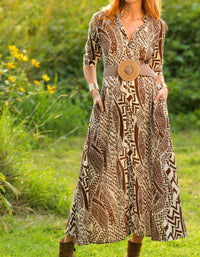 Walker & Wade - Terra Cotta Tribal Princess Dress
