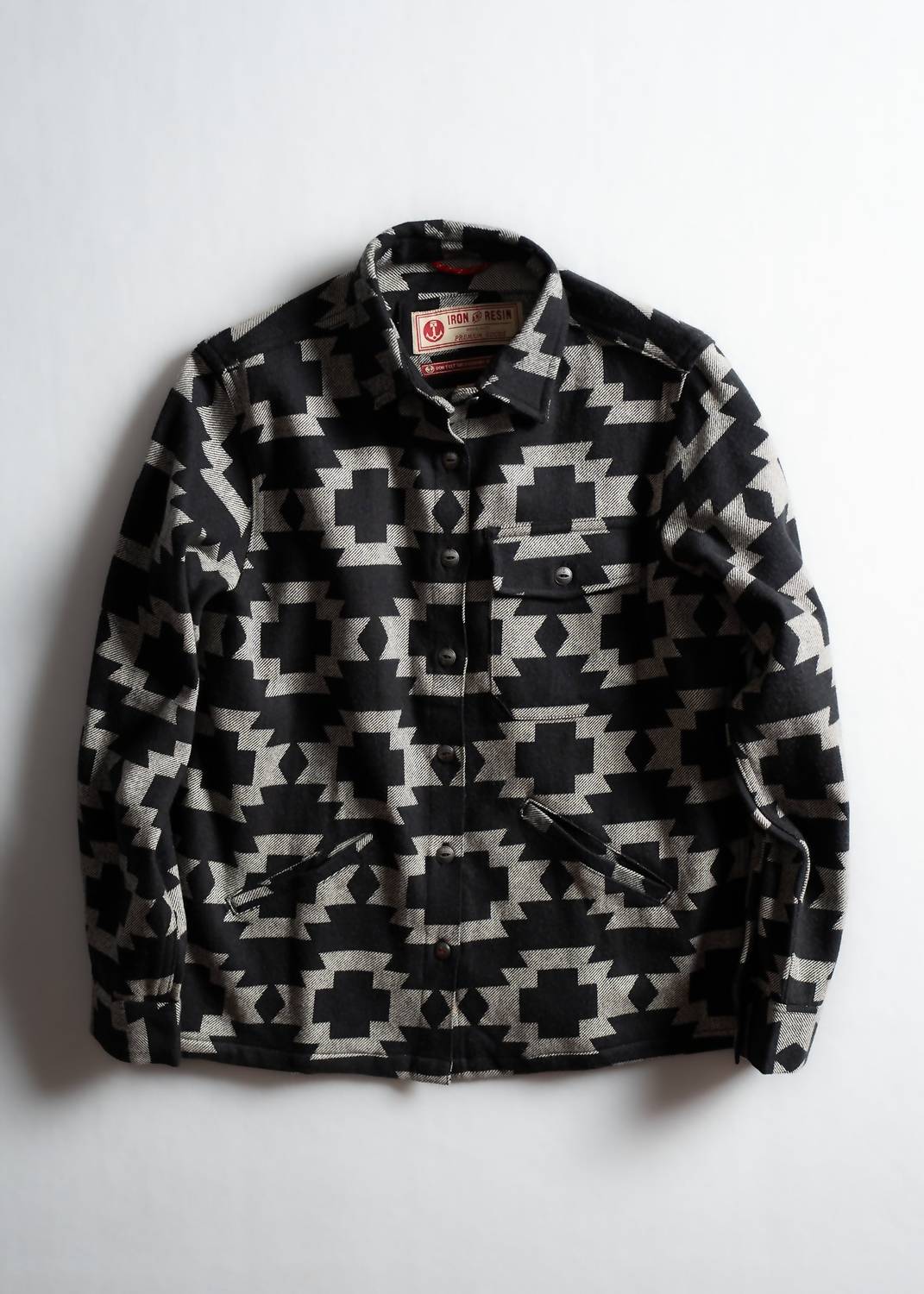 Iron & Resin Yumani Jacquard Pattern Shirt in black - women's shirt - view 4