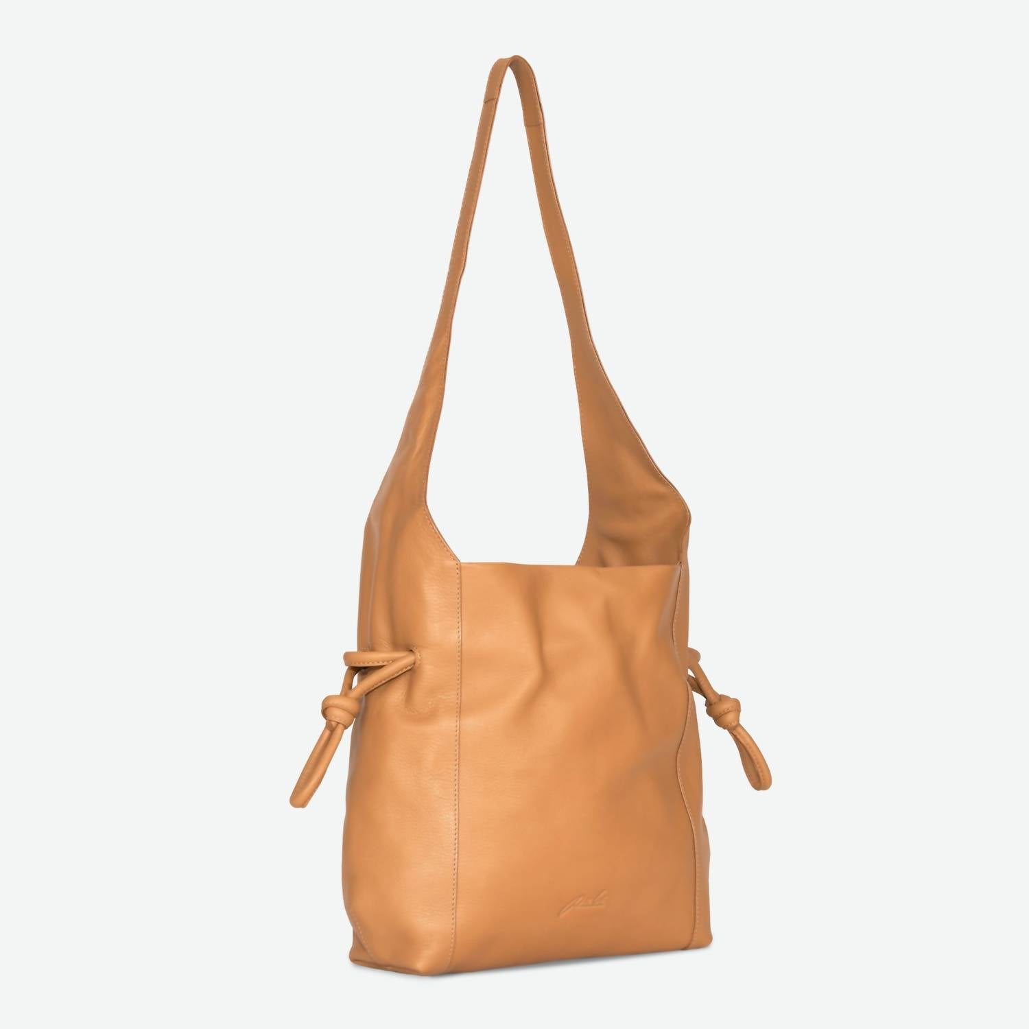 Per Lei New York - Women's Seneca Leather Drawstring Shoulder Bag