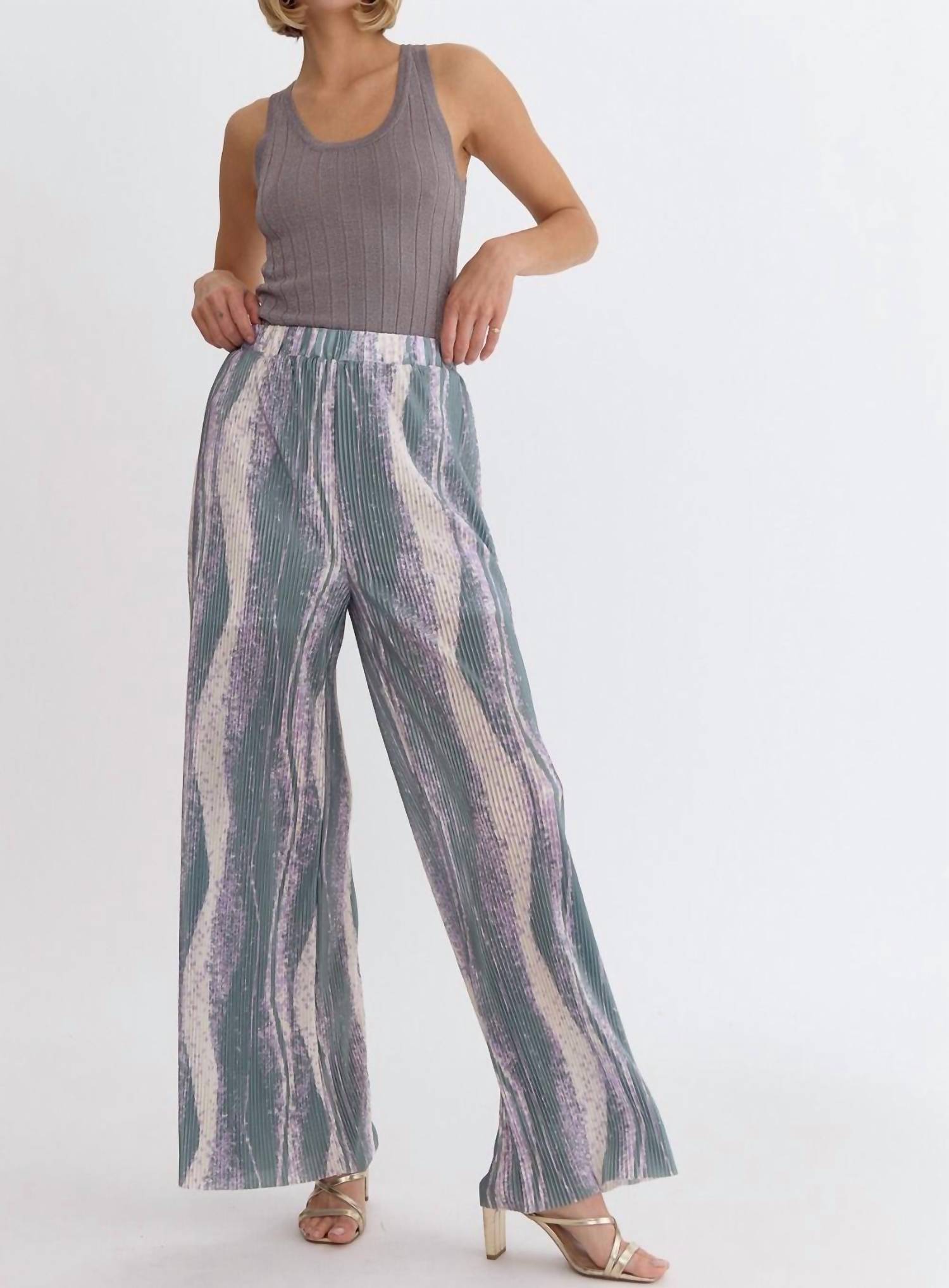 Entro - Stream Wave Wide Leg Pant Set