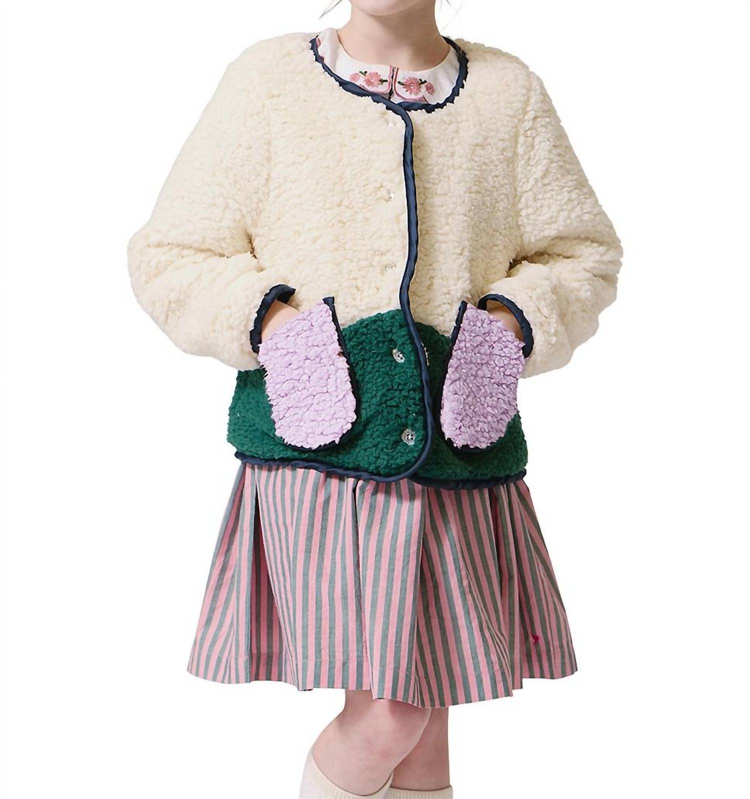 PINK CHICKEN Ruth Jacket in cream - kids' jacket